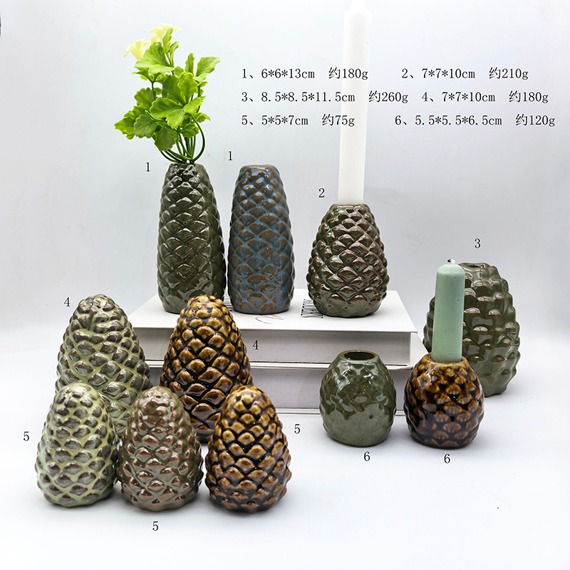Magic Glazed Pinecone Candle Holder