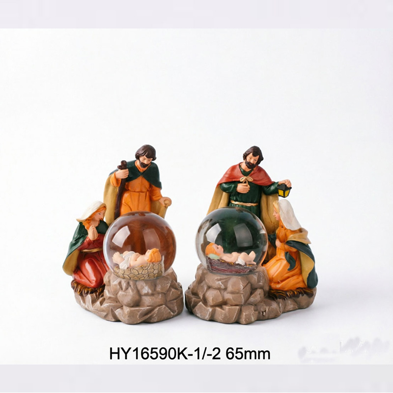 Nativity Angel Wing Book Snow Globe 3