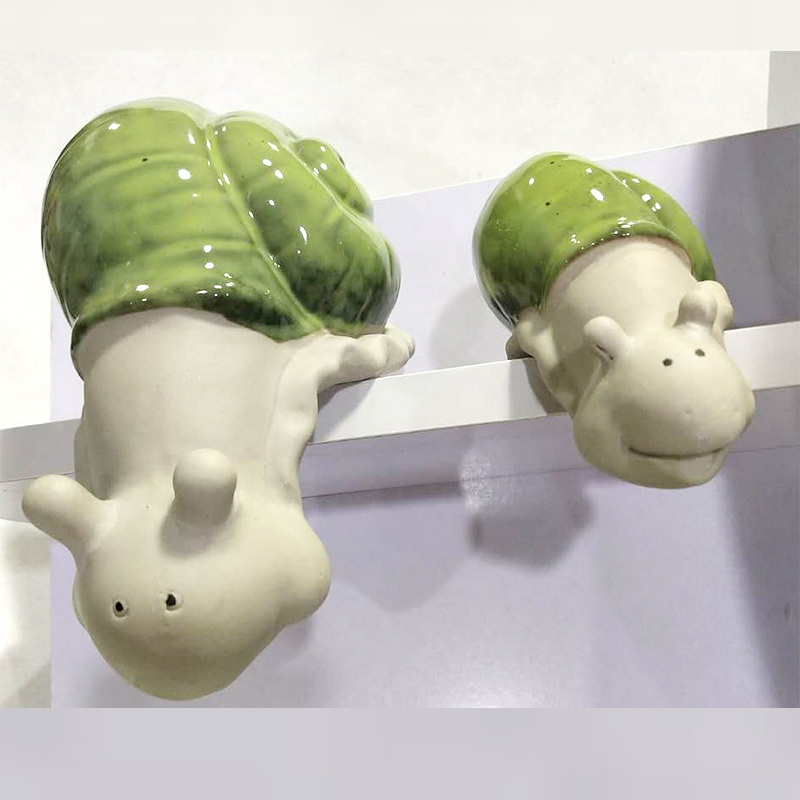Kiln-Changed Glaze Ceramic  Snail Figurine.