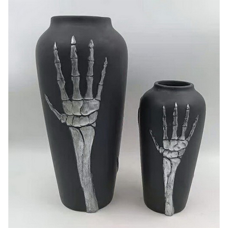 Halloween Skeleton Hand Ceramic Vase Set