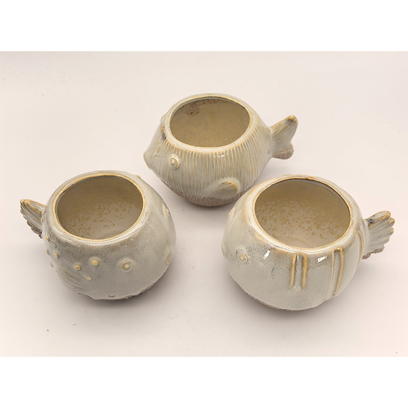 Coastal Fish Ceramic Candle Holder