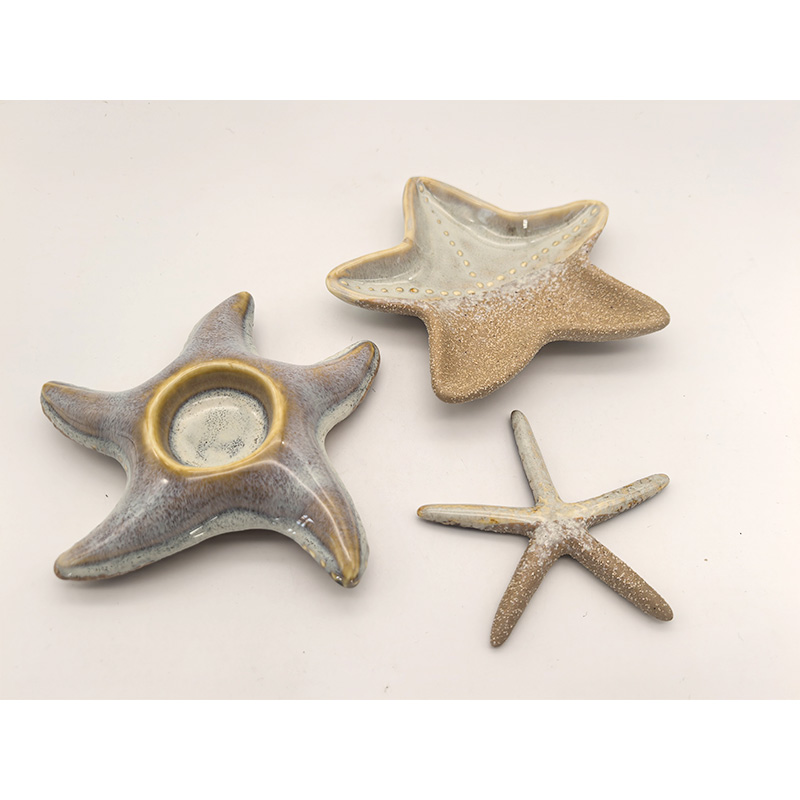 Coastal Starfish Ceramic Tray Set
